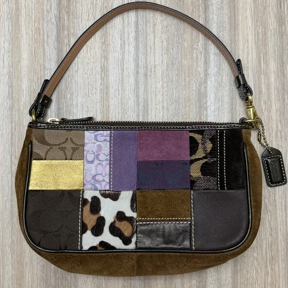 Vintage Coach Holiday Patchwork Demi Bag # 7071 from 2005 like new - Picture 2 of 8